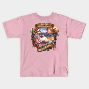 Southwest Sedona Country Cat Nana Love 4FR Kids T-Shirt